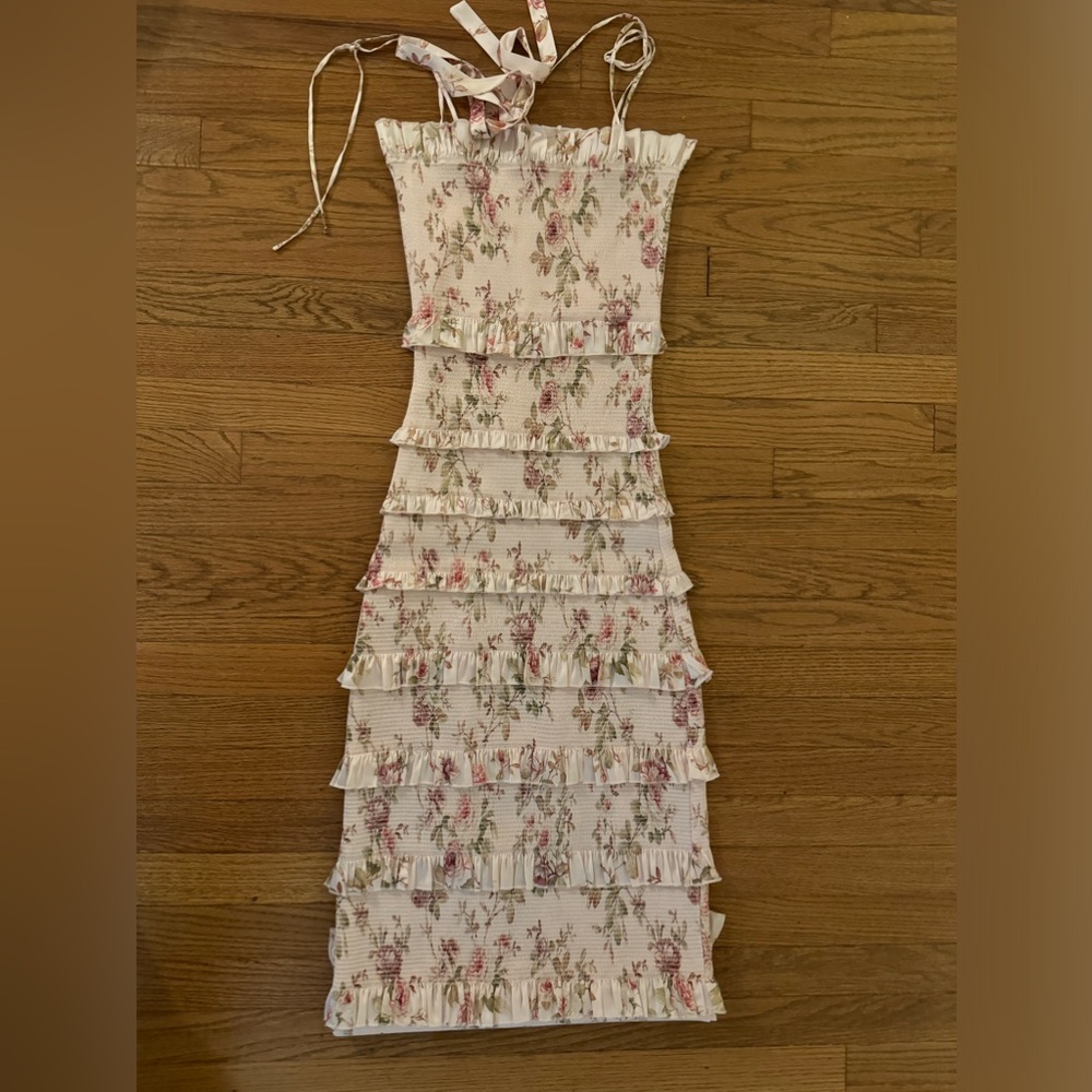 Floral Ruffle Maxi Dress - Picture 2 of 4